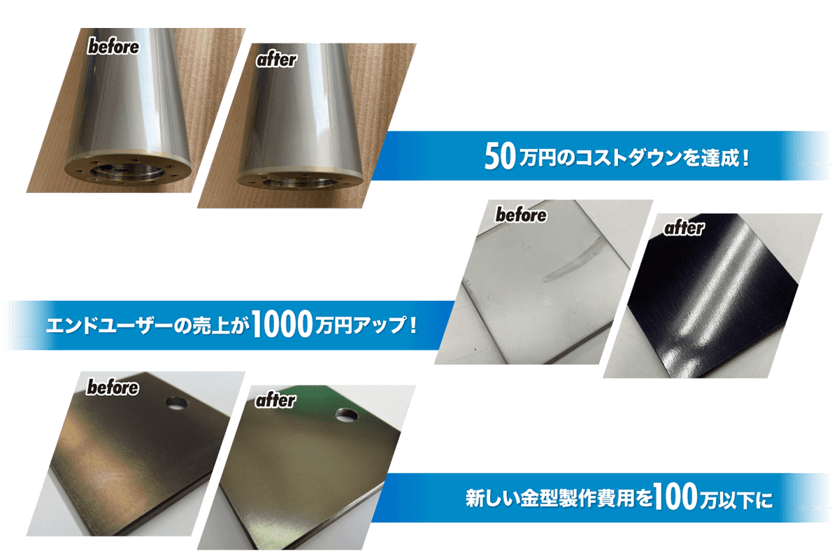 50万円のコストダウンを達成！エンドユーザーの売上が1000万円アップ！
