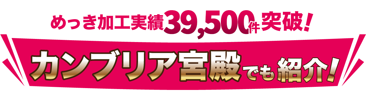 めっき加工実績35,810件突破カンブリア宮殿でも紹介！